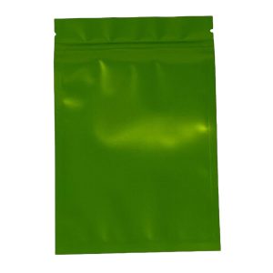 Green mylar bag flat