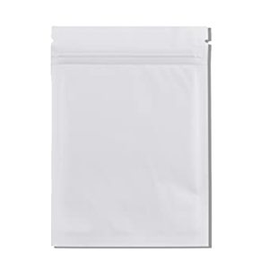 White mylar bag flat