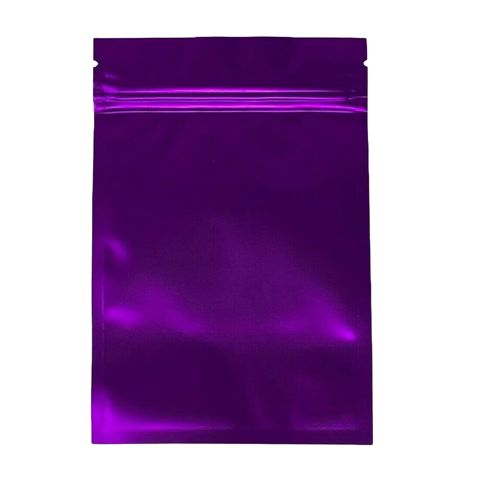 purple mylar bag flat